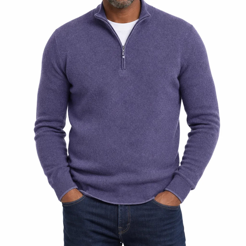 Men's Knitwear: Pinkerton Quarter-Zip Sweater