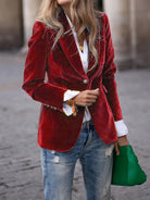 Vincent Velvet Slim-fit Suit Jacket