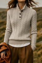Arden Button-Up Cashmere Sweater