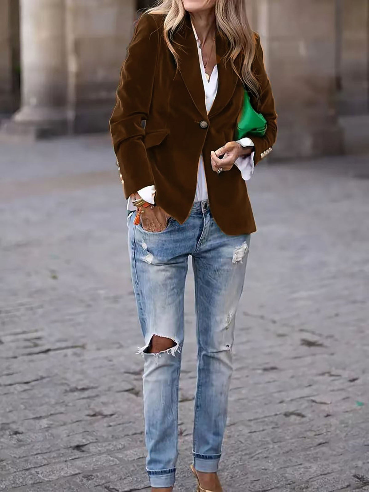 Vincent Velvet Slim-fit Suit Jacket